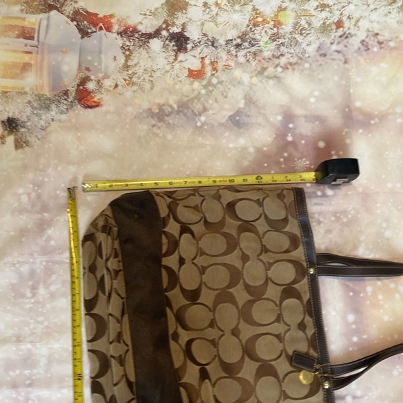 Coach Extra Large Brown Monogram Travel bag w/Leather Accents - Picture 13 of 13